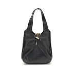 Black Buffalo Leather Shoulder Bag