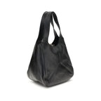 Black Buffalo Leather Shoulder Bag