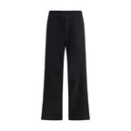 Black Cotton Casual Pants
