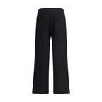 Black Cotton Casual Pants