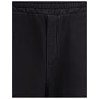 Black Cotton Casual Pants