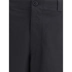 Black Cotton Casual Pants