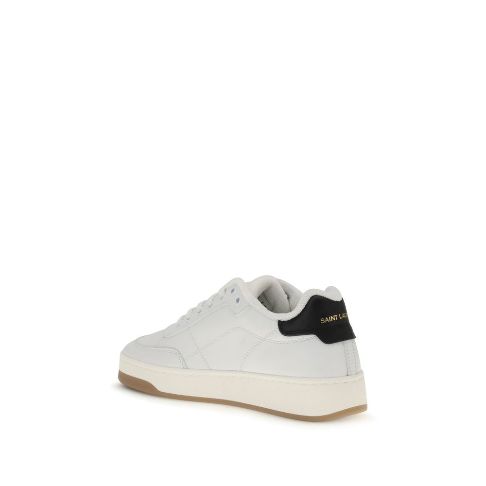 White Calf Leather Bos Taurus Low Top Sneakers