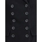 Black Fleece Wool Coat