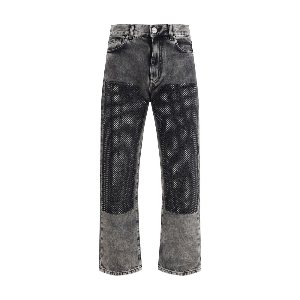 Gray Cotton Jeans Denim