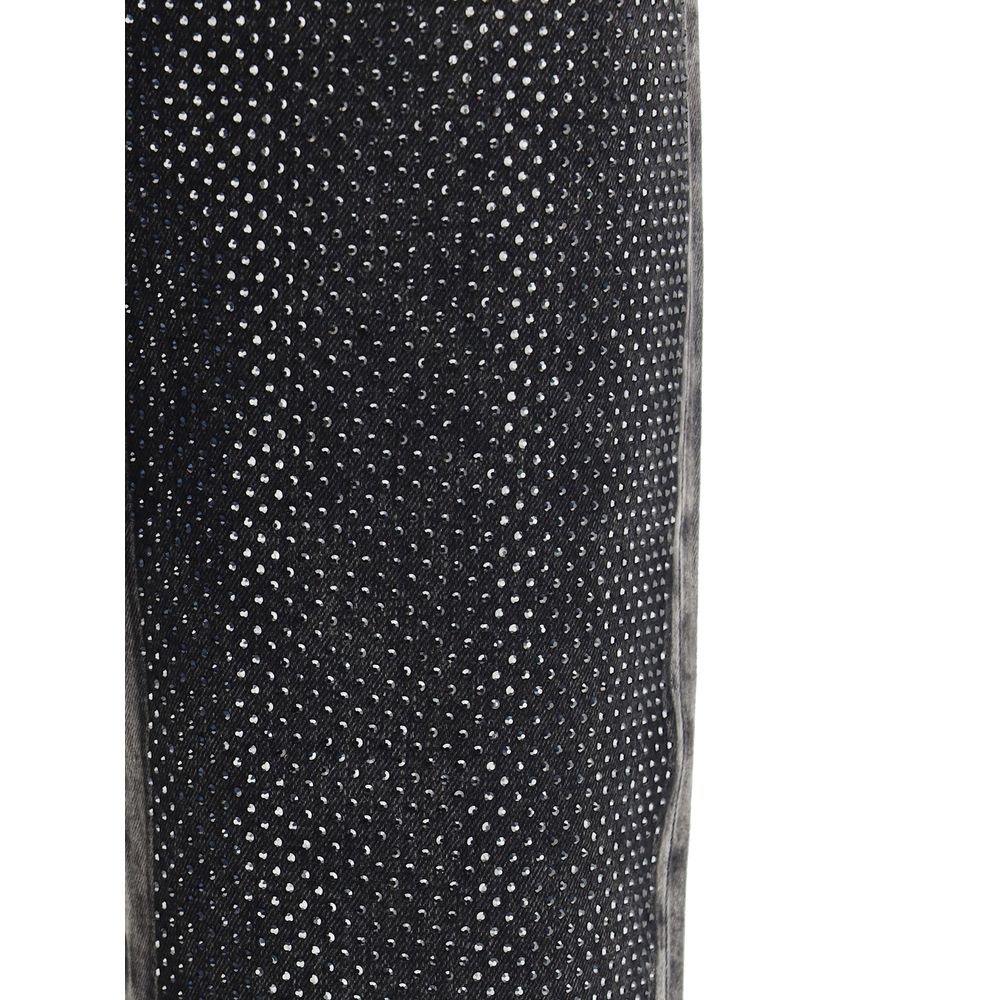 Gray Cotton Jeans Denim