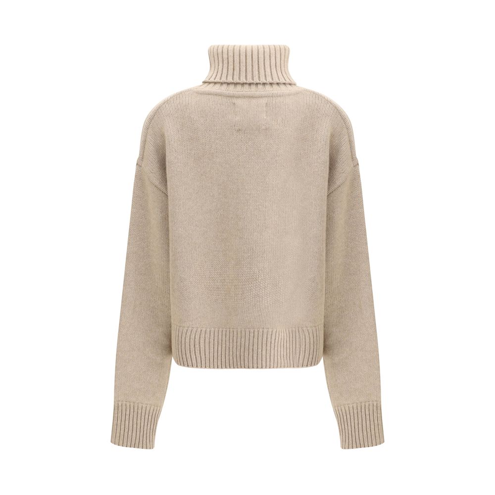 Beige Cashmere Turtleneck