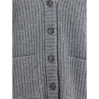 Gray Wool Cardigan