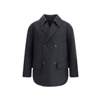 Gray Fleece Wool Coat