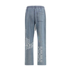 Blue Cotton Joggers (Workout Pants)