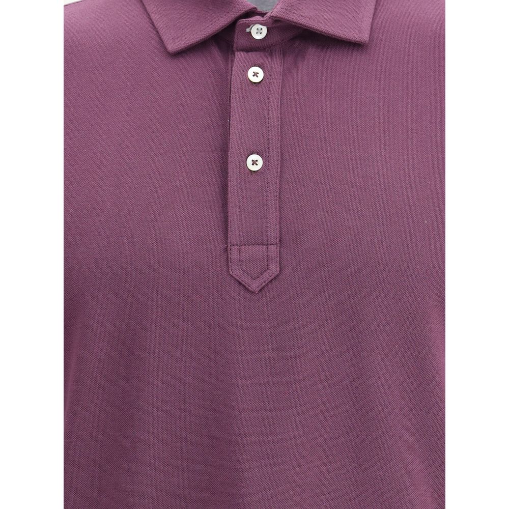 Purple Cotton Polo Shirt
