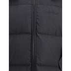 Black Polyester Full-Length Jacket