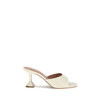 Cream Calf Leather Bos Taurus Flat Sandals