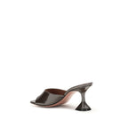 Brown Calf Leather Bos Taurus Stiletto Heel Sandals