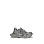 Gray Polyurethane Chunky Sneakers