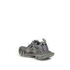 Gray Polyurethane Chunky Sneakers