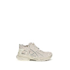 Beige Calf Leather Bos Taurus Athletic Sneakers