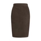 Brown Denim Skirt