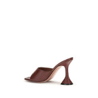Brown Calf Leather Bos Taurus Stiletto Heel Sandals