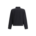 Black Fleece Wool Coat