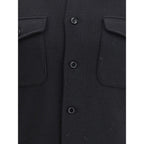 Black Fleece Wool Coat