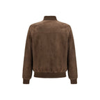 Brown Leather Bomber