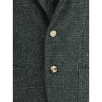 Green Fleece Wool Blazer