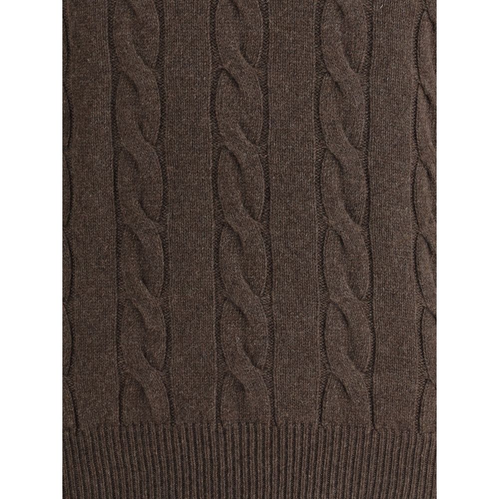 Brown Cashmere Turtleneck
