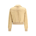 Beige Leather Jacket