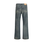 Blue Cotton Relaxed Fit Jeans