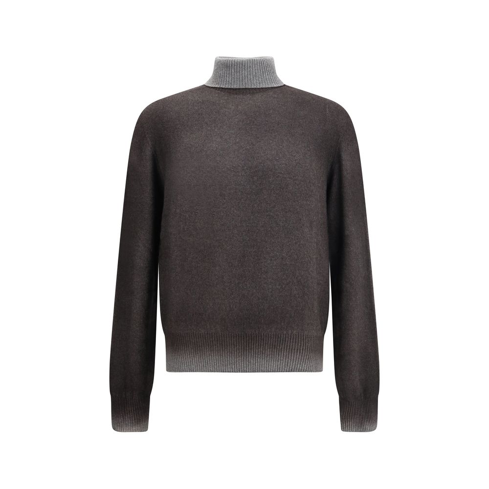 Gray Cashmere Turtleneck