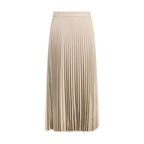 Beige Wool Long Skirt