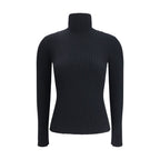 Black Wool Long Sleeve T-Shirt