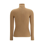 Beige Wool Long Sleeve T-Shirt
