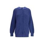 Blue Merino Wool Sweatshirt