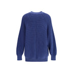 Blue Merino Wool Sweatshirt