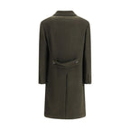 Green Fleece Wool Coat