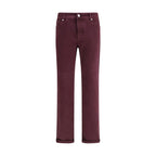 Purple Cotton Slim Fit Jeans