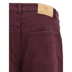 Purple Cotton Slim Fit Jeans
