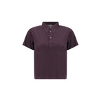 Purple Viscose Polo Shirt