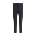 Black Fleece Wool Casual Pants