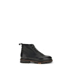 Black Calf Leather Bos Taurus Lace-Up Boots