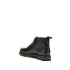 Black Calf Leather Bos Taurus Lace-Up Boots