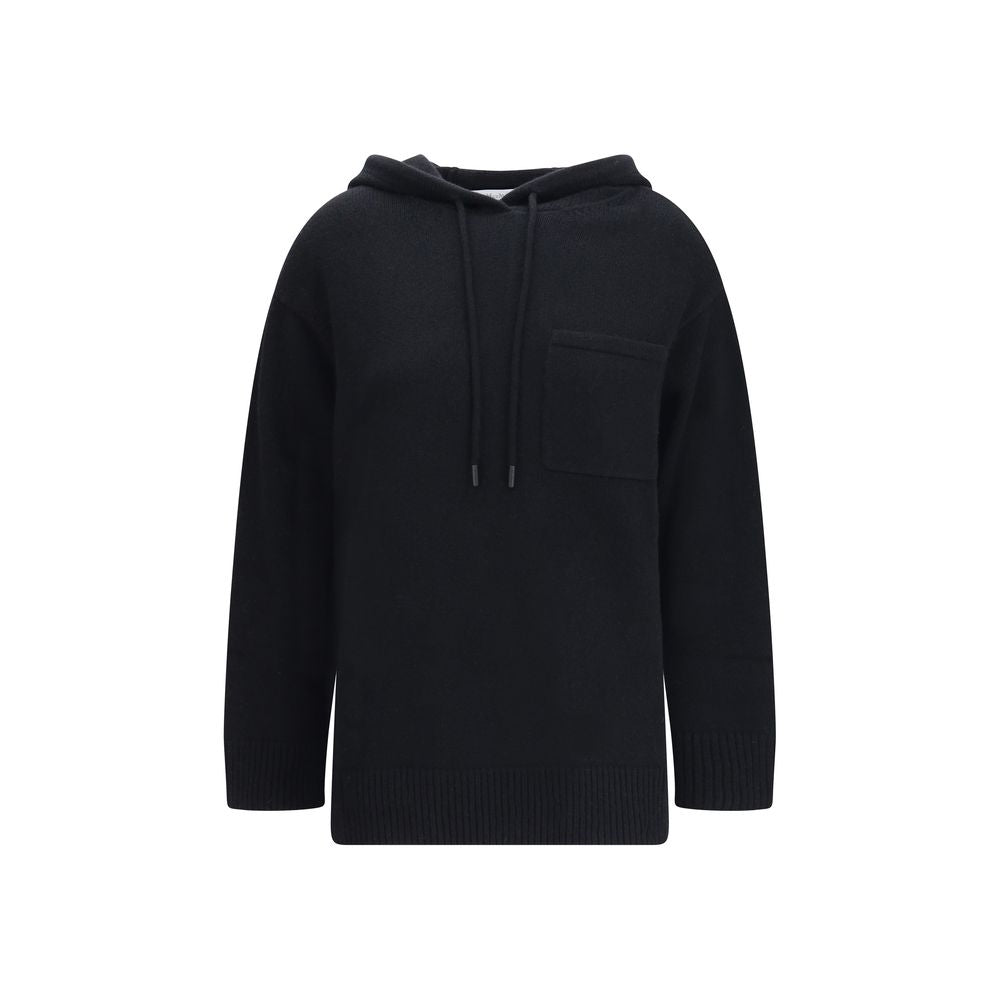 Black Wool Hoodie