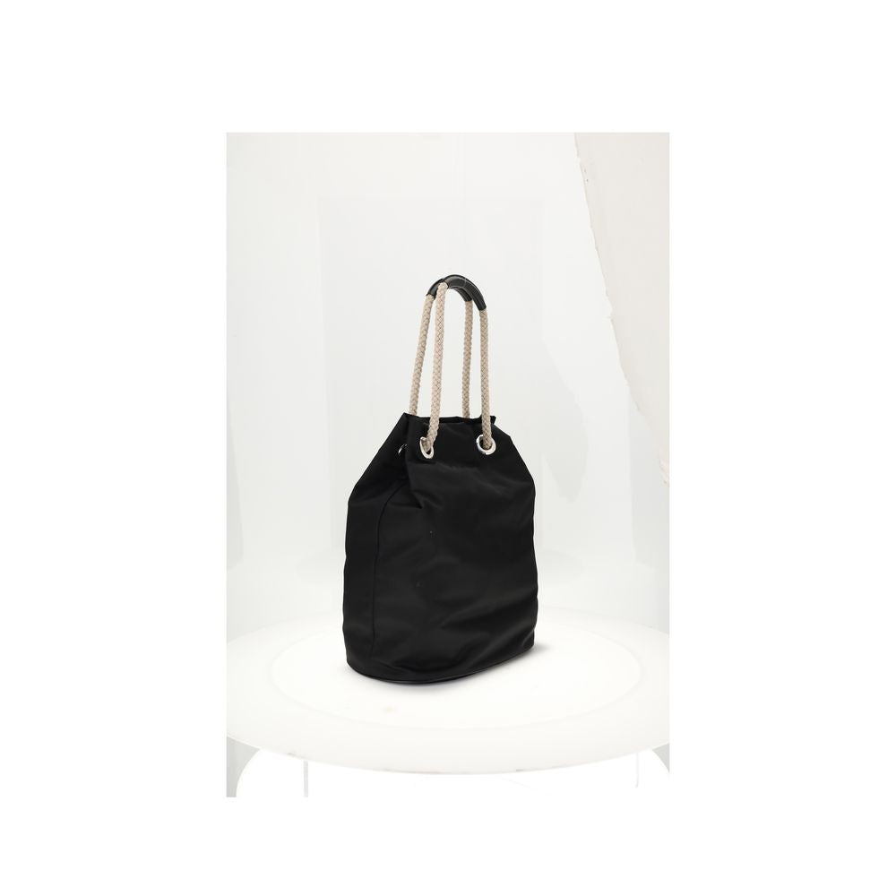 Black Recycled Polyamide Shoulder Bag