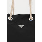 Black Recycled Polyamide Shoulder Bag