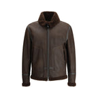 Brown Calf Leather Bos Taurus Coat