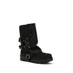 Black Calf Leather Bos Taurus Ankle Boots
