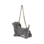 Gray Leather Shoulder Bag