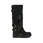 Black Calf Leather Bos Taurus Lace-Up Boots